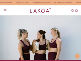 lakoanutrition.com homepage screenshot