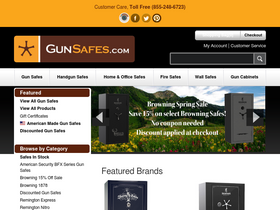 'gunsafes.com' screenshot