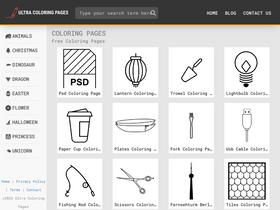 'ultracoloringpages.com' screenshot