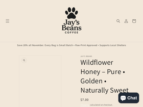 jaysbeans.com homepage screenshot