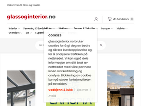 'glassoginterior.no' screenshot