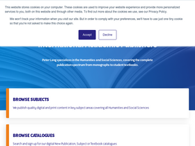 'peterlang.com' screenshot