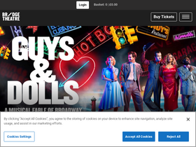 'bridgetheatre.co.uk' screenshot