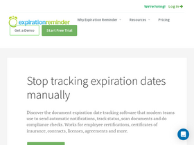 'expirationreminder.net' screenshot