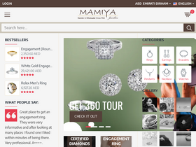 Mamiya Diamonds homepage screenshot