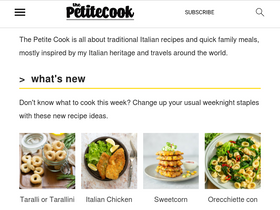 'thepetitecook.com' screenshot