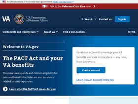 'nutrition.va.gov' screenshot