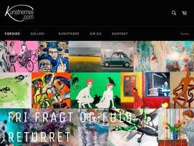 Kunstnernes homepage screenshot