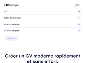 'makemycv.fr' screenshot