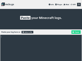 'mclo.gs' screenshot