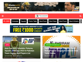 'indiacricketschedule.com' screenshot