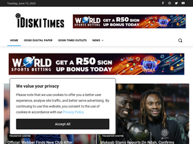 'idiskitimes.co.za' screenshot
