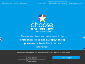 'choosemycompany.com' screenshot