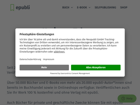 'epubli.com' screenshot