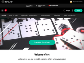 'pokerstarsmtairycasino.com' screenshot