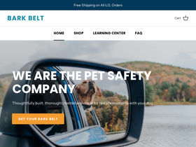 Bark Belt homepage screenshot
