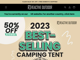 Reactive Outdoor website screenshot