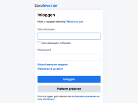 'saxoinvestor.nl' screenshot