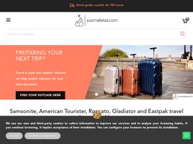 'susmaletas.com' screenshot