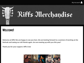 'riffsmerchandise.com' screenshot