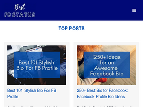 'bestfbstatus.com' screenshot