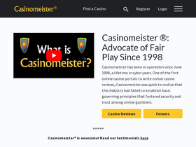 'casinomeister.com' screenshot