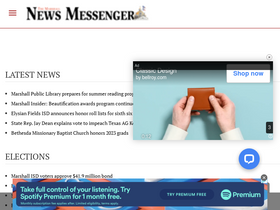 'marshallnewsmessenger.com' screenshot