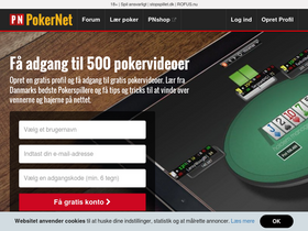 'pokernet.dk' screenshot