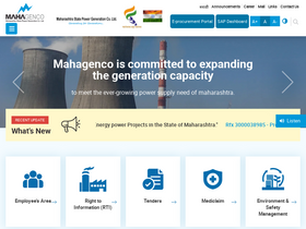 'mahagenco.in' screenshot