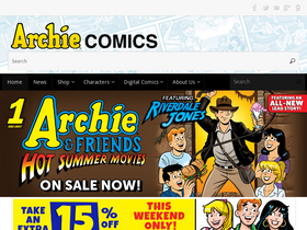 'archiecomics.com' screenshot