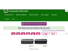 'comprobarbonoloto.es' screenshot