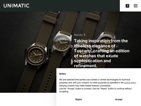'unimaticwatches.com' screenshot