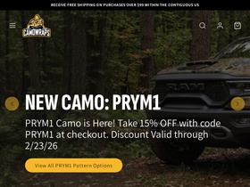 Camo Wraps homepage screenshot