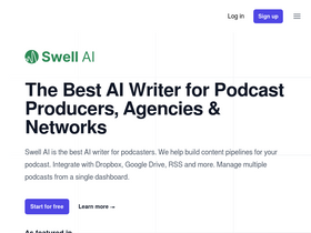 Swell AI - Maximize content reach: automate transcripts, clips, articles, social posts.