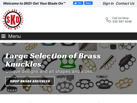 'swordsknivesanddaggers.com' screenshot