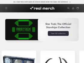 'real-merch.com' screenshot