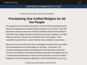 'masjidtucson.org' screenshot