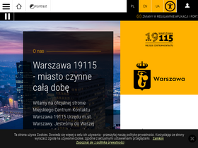 'warszawa19115.pl' screenshot