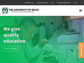 'csse.uniabuja.edu.ng' screenshot