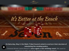 'chinookwindscasino.com' screenshot