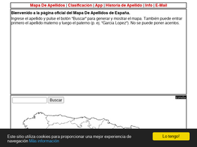 'mapadeapellidos.eu' screenshot