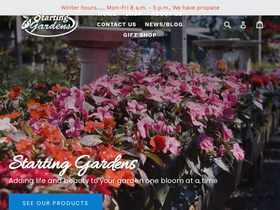startinggardens.com homepage screenshot