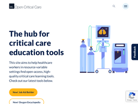 'opencriticalcare.org' screenshot