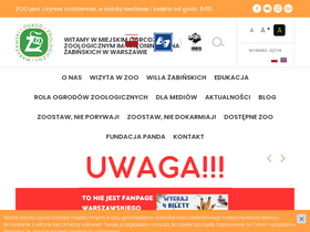 'zoo.waw.pl' screenshot