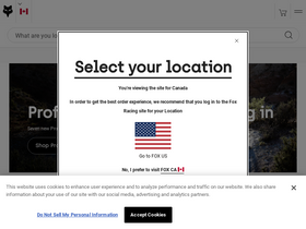 'foxracing.ca' screenshot