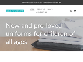 aauniforms.com.au homepage screenshot