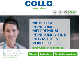 COLLO Reinigungs- und Pflegemittel homepage screenshot