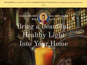 goldenlightbeeswaxcandles.com homepage screenshot