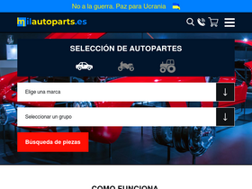 'milautoparts.es' screenshot