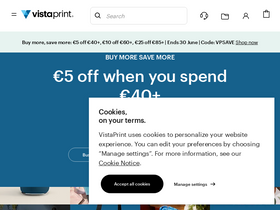 'vistaprint.ie' screenshot
